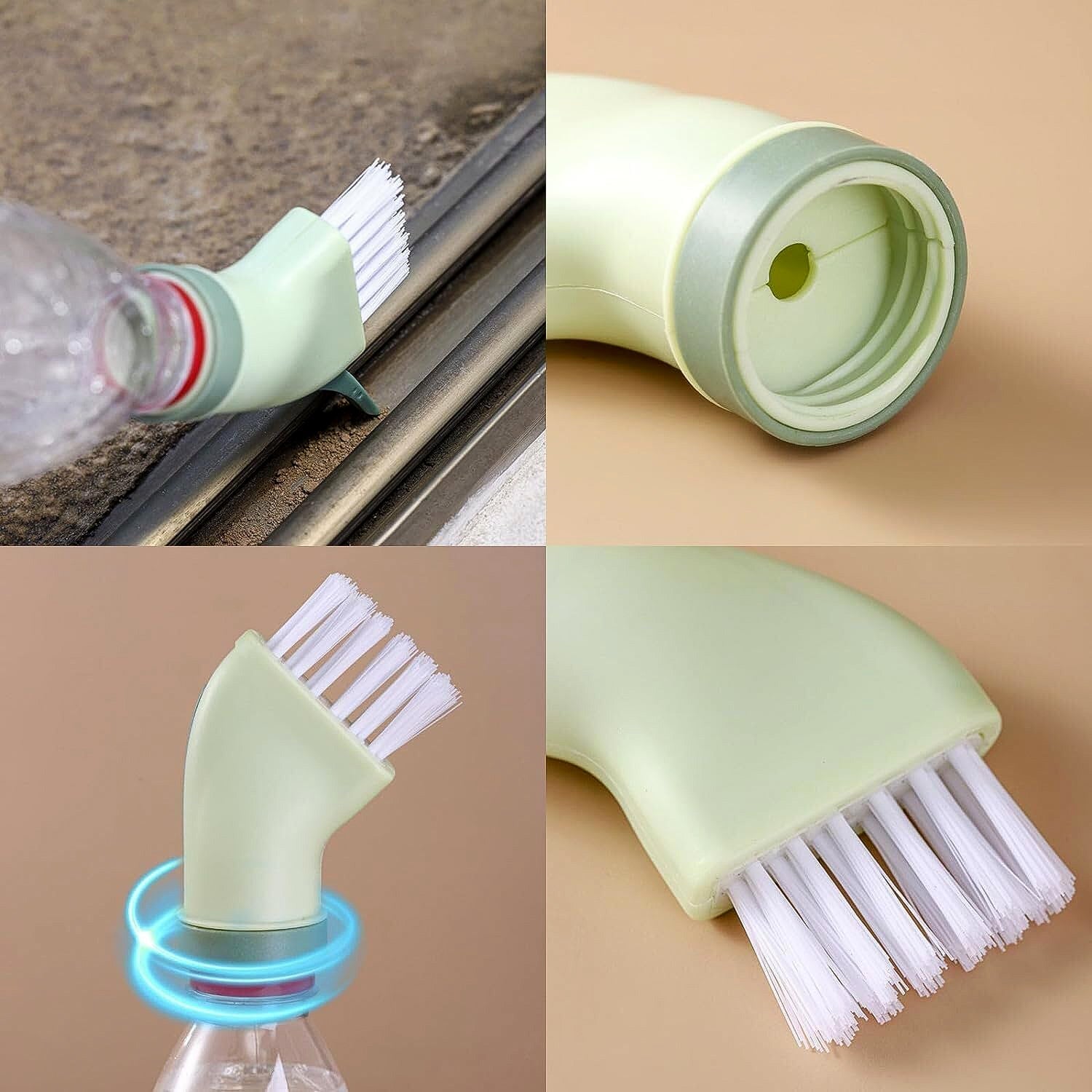Multipurpose Bottle-Connectable Cleaning Brush with Built-In Scraper (1 Pc) Multipurpose Bottle-Connectable Cleaning Brush with Built-In Scraper (1 Pc)